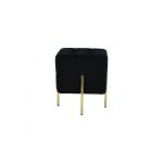 Stool Black Golden Legs