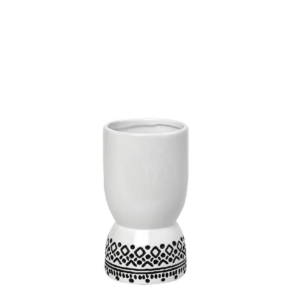 bazo-κεραμικ-λευκο-tribal-125χ125χ225εκ vase